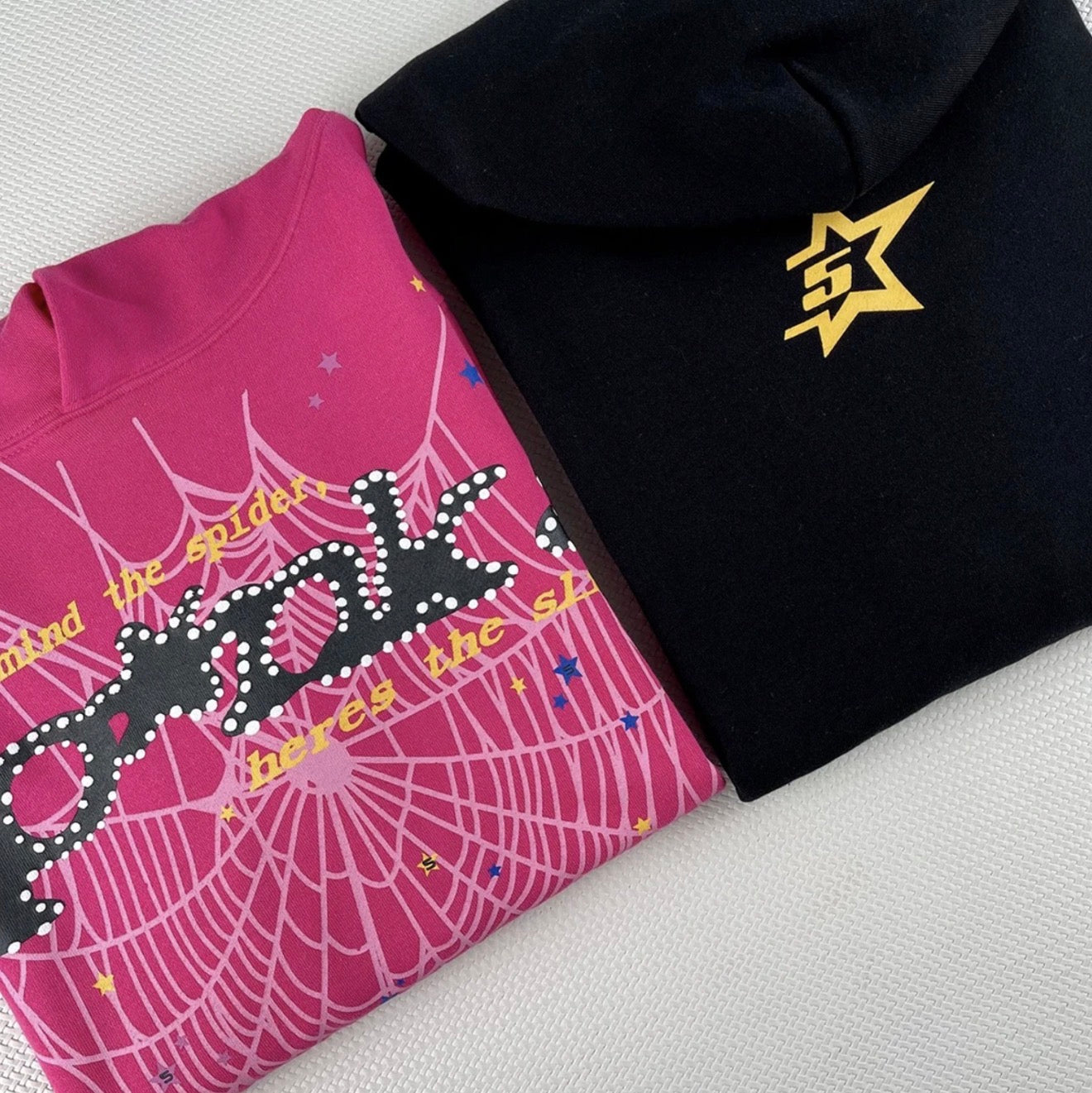 Spider Web Rhinestone Graphic Hoodie 1:1