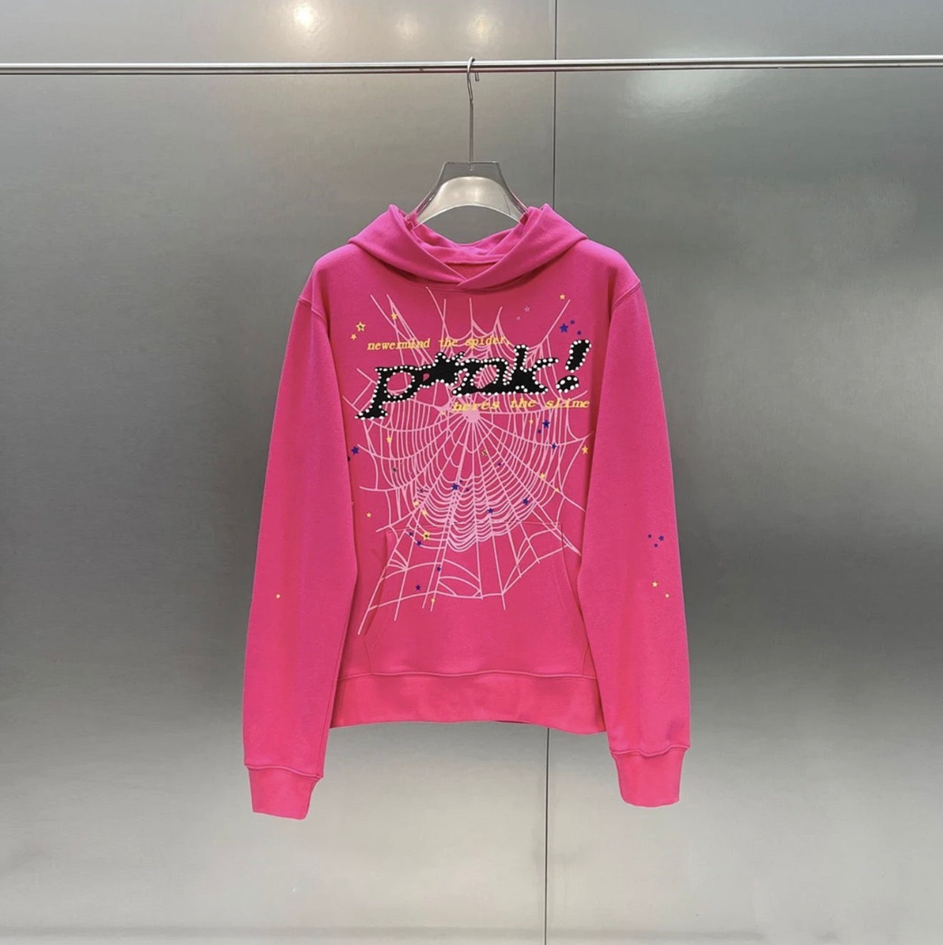 Spider Web Rhinestone Graphic Hoodie 1:1
