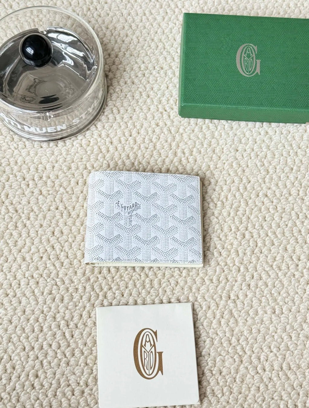Goya all-over print folding wallet white