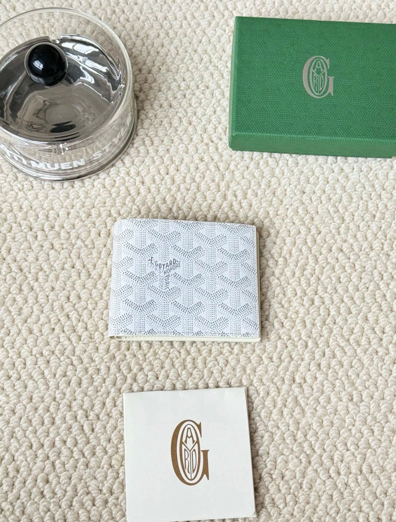 Goya all-over print folding wallet white