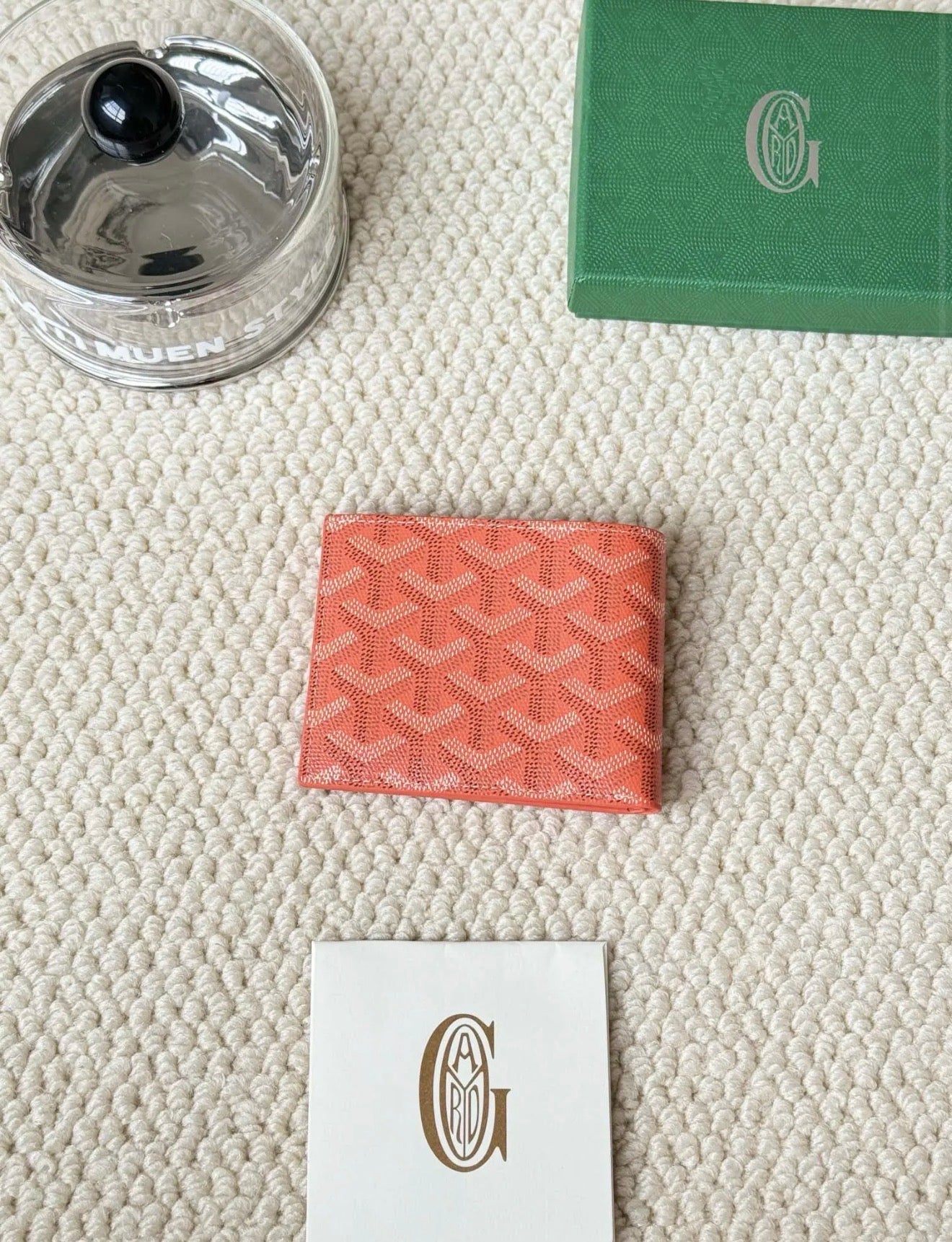 Goya all-over print folding wallet orange