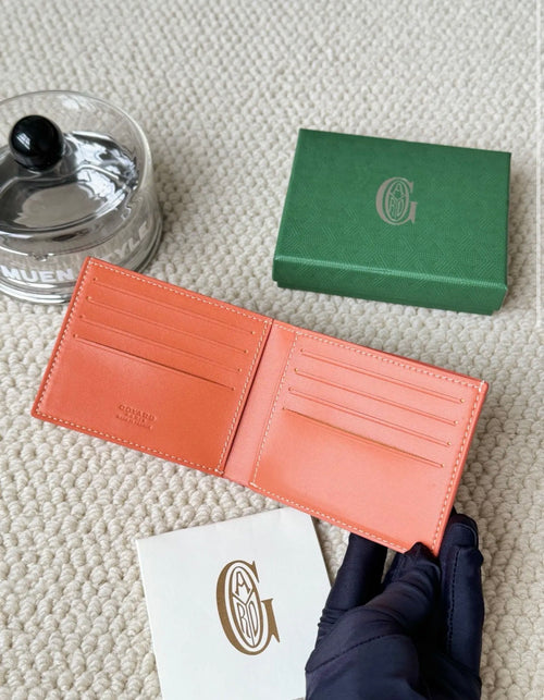 Goya all-over print folding wallet orange